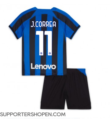 Inter Milan Joaquin Correa #11 Hemmatröja Barn 2022-23 Kortärmad (+ korta byxor)